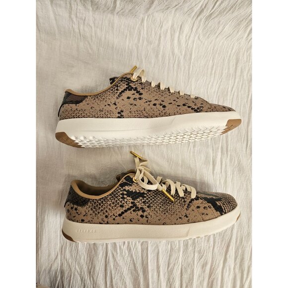 Cole Haan Grand OS Shoes Womens Size 7 B Leather Lace Up Snakeskin W20174 NICE! - Picture 4 of 8